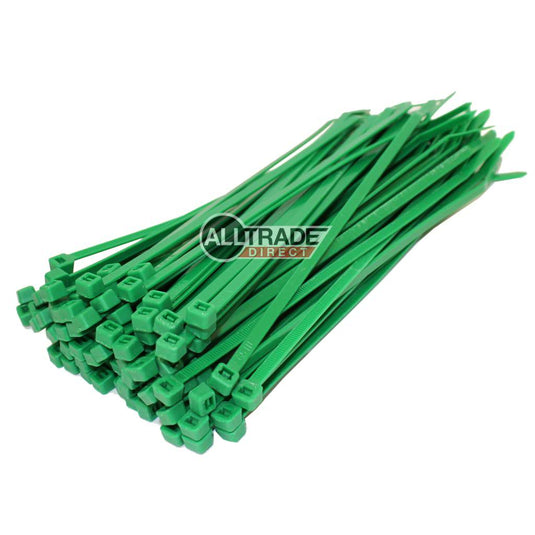140mm green cable ties