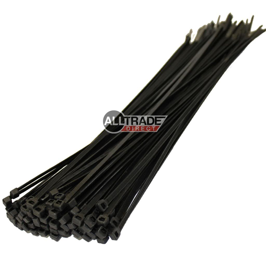 Black 370mm x 4.8mm Cable Ties All Zip Tie Sizes & Colours In Stock