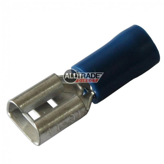 blue female spade crimp terminal