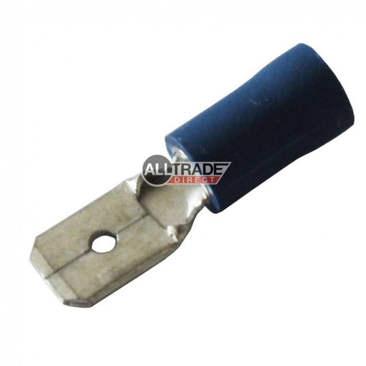 blue male spade crimp terminal