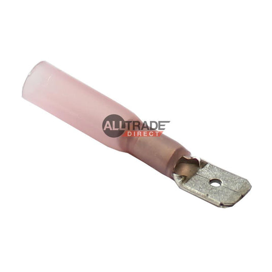red male spade heatshrink terminal