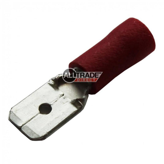 red male spade crimp terminal