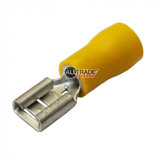 yellow female spade terminal