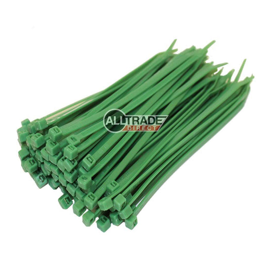100mm green cable ties