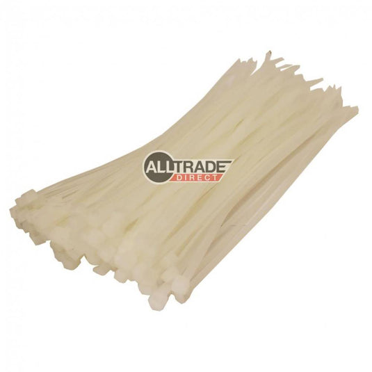 140mm white cable ties