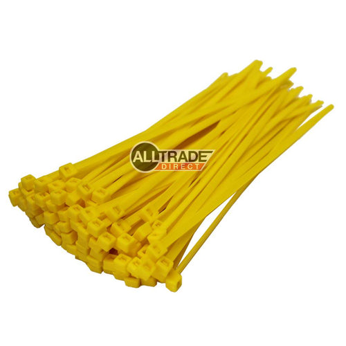 140mm yellow cable ties