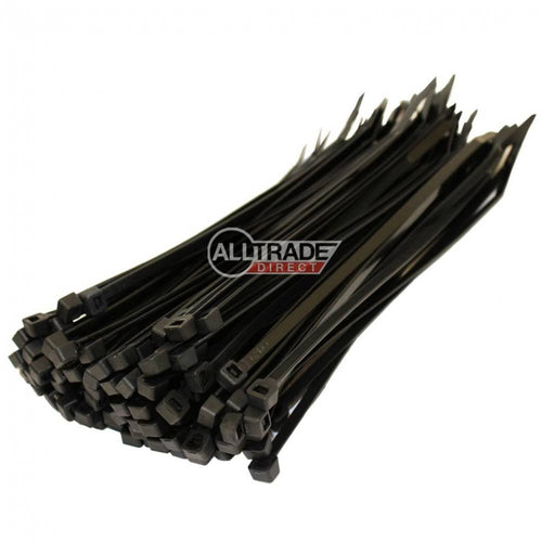 200mm black cable ties