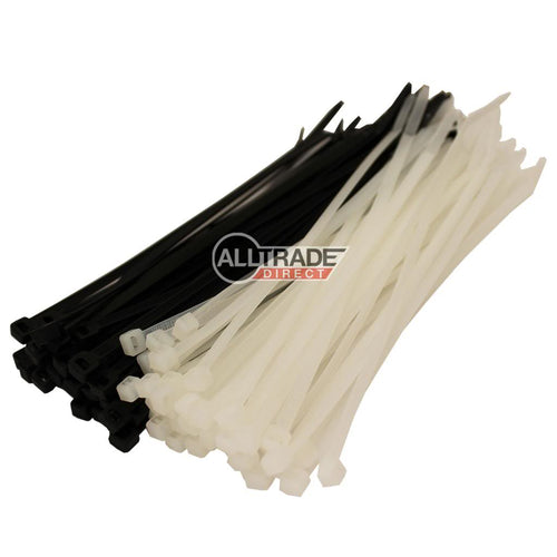 200mm black and white cable ties