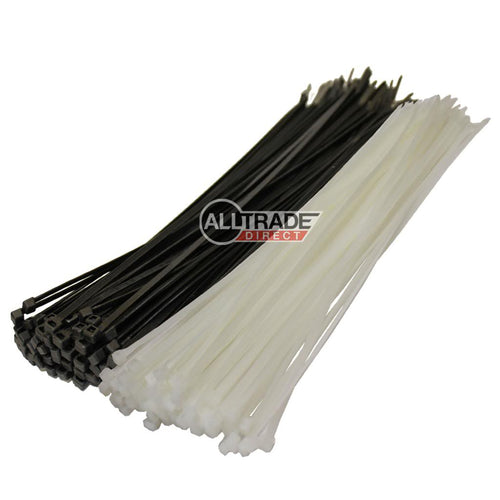 300mm black and white cable ties
