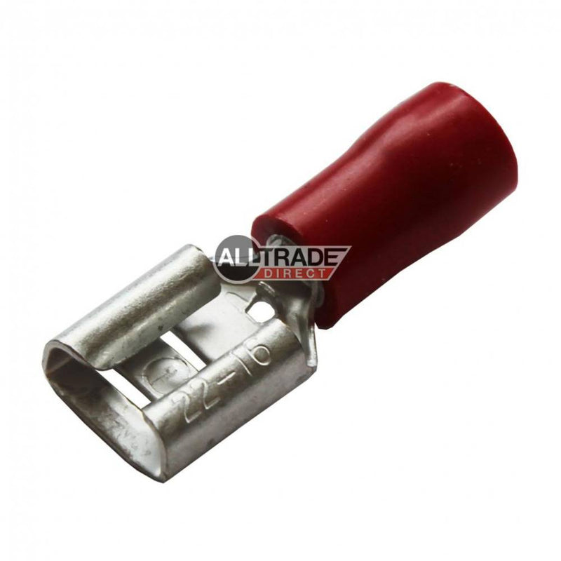 Load image into Gallery viewer, red female spade crimp terminal
